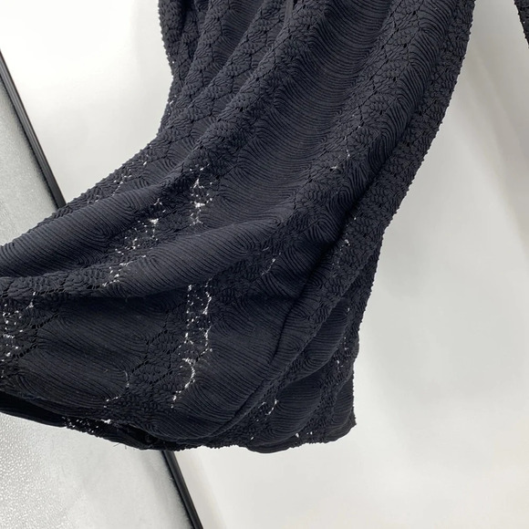 Dotti Swimsuit Dress Cover up Womens Size Small Black Hooded Lace up Breathable - Picture 3 of 11